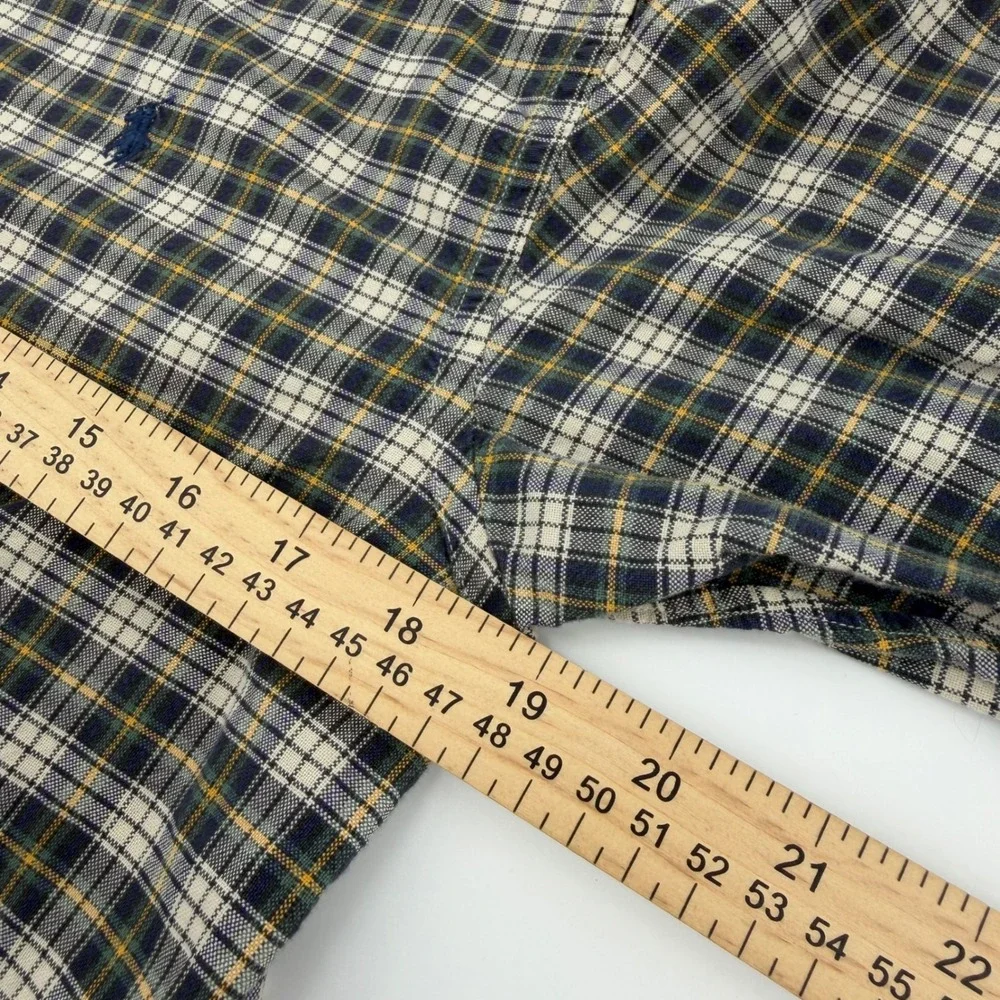 Ralph Lauren Kids Plaid Button Down Shirt Long Sleeve Cotton‎ Size Large 14/16
